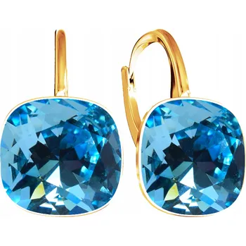 Náušnice Pozlacené Náušnice s Zirkony jako Dárek, Stříbro 925