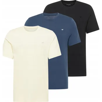 Pánské tričko 3-balení Triček T-shirt Tričko Bavlna Mustang Styl Alex 1017350 L