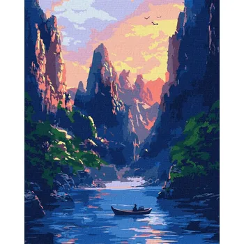 Obraz MALOVÁNÍ PODLE ČÍSEL S RÁMEM Obrazy k vymalování - Velké Hory 40x50 cm