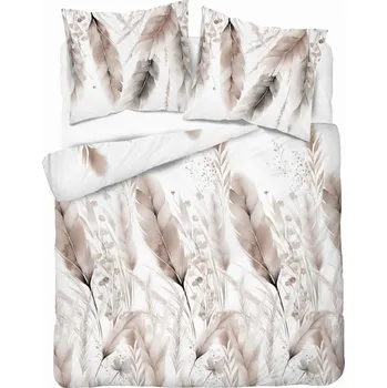 Povlečení Povlečení 220x200 Béžové listy na světlém pozadí Podzimní