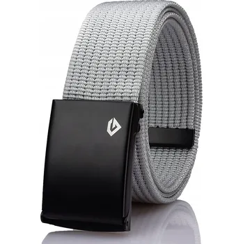 Opasek Pásek Plátěný 145 cm Šedý Černá Spona GRACIO