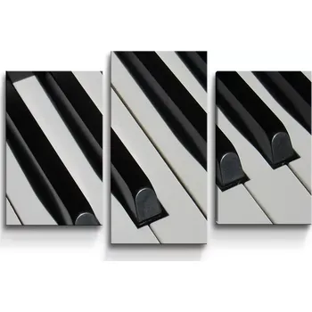 Obraz Sablio Obraz - 3-dílný Klávesy piana - 75x50 cm