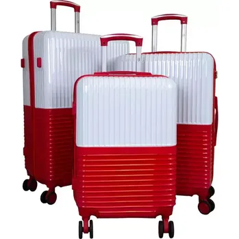 MONOPOL Cestovní kufry sada RIGA white-red L,M,S