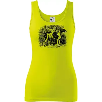 Dámské tričko Ohař - kresba - Dámské tílko - L ( Limetková )