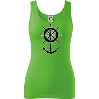 Dámské tričko Kormidlo úsměv - Dámské tílko - M ( Apple Green )