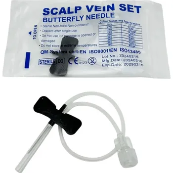 Kosmetika pro psa 50 ks Nerezové motýlí jehly 22G Sterilní infuzní jehly s flexibilní hadičkou pro krevní transfuzi zvířat Veterinární vybavení