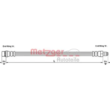 Brzdová hadice Brzdová hadice METZGER 4110212