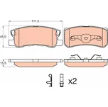 Sada brzdových destiček, vždy 4 kusy v sadě TRW GDB3595