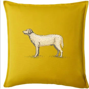 Polštář Vintage Labrador - Polštář 50x50 - 50x50 - Pouze potah ( Žlutá )