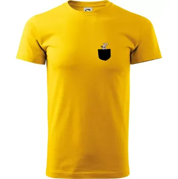 Pánské tričko Pes v kapse - Triko extra velké (5-8XL) - 8XL ( Žlutá )