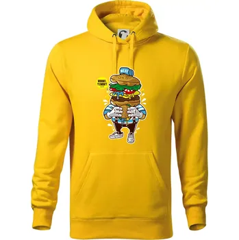 Pánská mikina Burgrák - Mikina pánská Cape s kapucí - 2XL ( Žlutá )