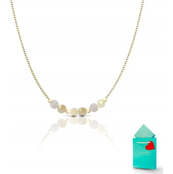 Náhrdelník Náhrdelník citrín přírodní stříbro pozlacené celebritka kameny 925