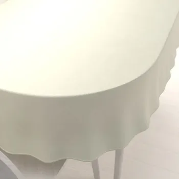 ubrus Sametový oválný ubrus Velvet Premium SVP-003 Smetanový 100x140 cm