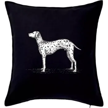 Polštář Vintage Dalmatin - Polštář 50x50 - 50x50 - Pouze potah ( Černá )