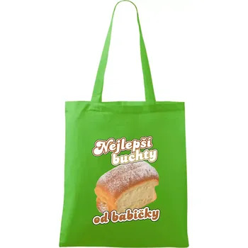 Nákupní taška Nejlepší buchty od babičky - Taška bavlněná - 42 x 38 cm ( Apple Green )