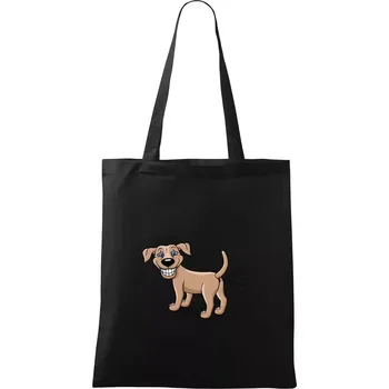 Nákupní taška Prdící pes kreslený (Hana-creative) - Taška bavlněná - 42 x 38 cm ( Černá )