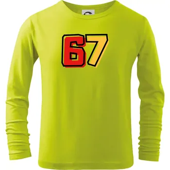 Dětská móda 67 - čísla - Triko dětské Long Sleeve - 104-110cm / 3-4 roky ( Limetková )