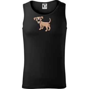 Prdící pes kreslený (Hana-creative) - Tílko pánské Core - XL ( Černá )