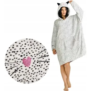 Dámská mikina MIKINOVÁ DEKA DEKA MIKINA PONČO SNUDDIE DÁMSKÁ KOČKA TEPLÝ ŽUPAN KOŤÁTKO