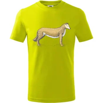 Vintage Collie - Tričko dětské bavlněné - 98 cm / 2 roky ( Limetková )