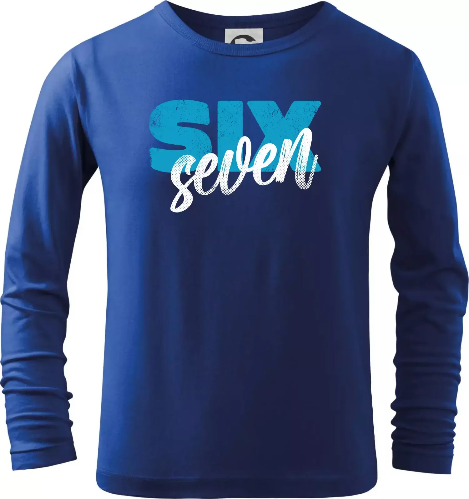Six seven - písmo - Triko dětské Long Sleeve - 134 cm/8 let ( Královská modrá )