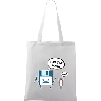 Nákupní taška I am your father USB - Taška bavlněná - 42 x 38 cm ( Bílá )