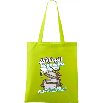 Nejlepší koprovku vaří babička - Taška bavlněná - 42 x 38 cm ( Limetková )