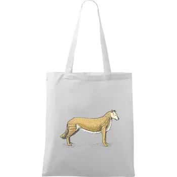 Vintage Collie - Taška bavlněná - 42 x 38 cm ( Bílá )