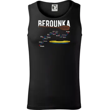 Pánské termoprádlo Mapa řeky Berounky - Tílko pánské Core - L ( Černá )