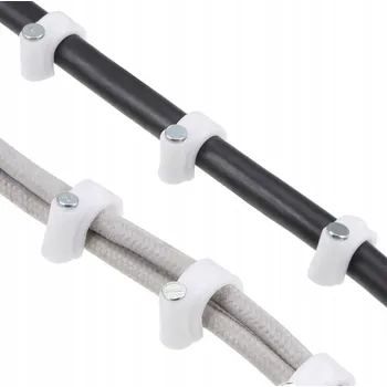 Hřebík CROWNMAN Držáky kabelů pro kabelové girlandy s hřebíky 4 mm, 100 kusů, bílé