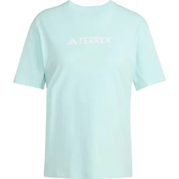 Dámské Tričko s krátkým rukávem ADIDAS W TX LOGO TEE JM2816 – Tyrkysová L