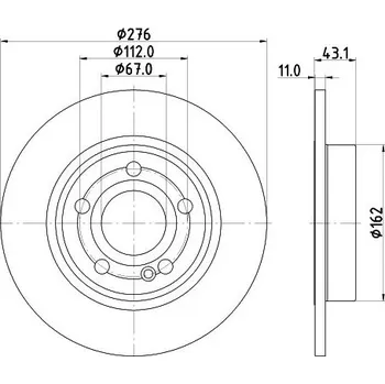 Brzdový kotouč Brzdový kotouč MINTEX MDC2948C