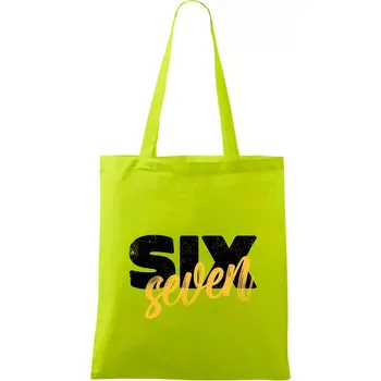 Six seven - písmo - Taška bavlněná - 42 x 38 cm ( Limetková )