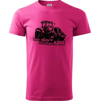 Holky, traktor stojí víc než kára - Klasické pánské triko vyšší gramáže - XS ( Purpurová )