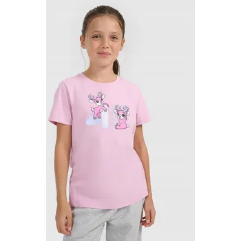Dívčí tričko Dětské bavlna tričko 4F růžové barvy, velikost 152