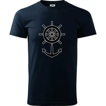 Kormidlo úsměv - Triko extra velké (5-8XL) - 7XL ( Námořní modrá (velmi tmavá - téměř černá) )