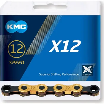 Komponent pro jízdní kolo Řetěz KMC X12 Gold/Black Ti-N, 12 Speed