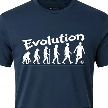 Pánské tričko Tričko Evoluce Fotbal - velikost 122, Barva Tmavě modrá