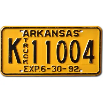 Plechová cedule Americká SPZ Arkansas 1992 Truck K-11004