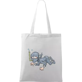 Nákupní taška Potapěč bez vzduchu - Taška bavlněná - 42 x 38 cm ( Bílá )
