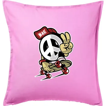 Polštář Peaceák - Polštář 50x50 - 50x50 - Pouze potah ( Růžová )