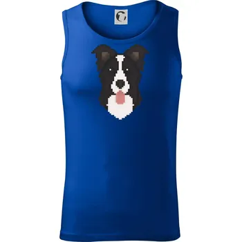 Border kolie Pixel - Tílko pánské Core - 2XL ( Královská modrá )