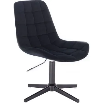 LuxuryForm DESIGN Kosmetická židle PARIS VELUR na černém kříži - černá