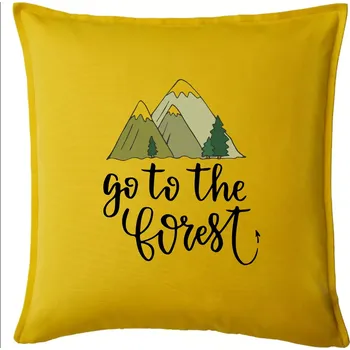 Polštář Go to the forest - Polštář 50x50 - 50x50 - Pouze potah ( Žlutá )