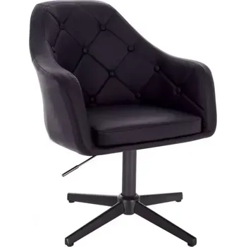 LuxuryForm DESIGN Křeslo ANDORA na černém kříži - černé