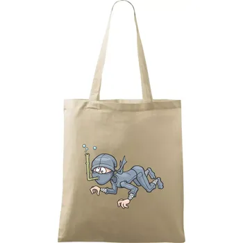 Nákupní taška Potapěč bez vzduchu - Taška bavlněná - 42 x 38 cm ( Naturální )