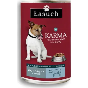 Krmivo pro psa Łasuch mokré krmivo s hovězím krmivo 1,25 kg