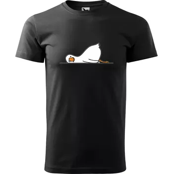 Pánské tričko Sablio Tričko s potiskem Pro lenivý den - černé 5XL