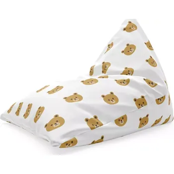 Sedací pytel Sablio Sedací vak Triangl Medvídci na bílé: 120 x 100 x 100 cm