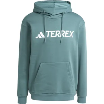 Pánská mikina Pánská Mikina ADIDAS MT L LOGO HD JM2788 – Tyrkysová L